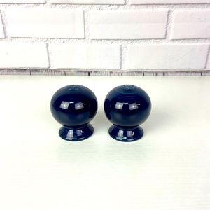 Fiestaware Cobalt Blue Salt & Pepper Shaker Set Fiesta Ball Shakers w/ Stoppers.